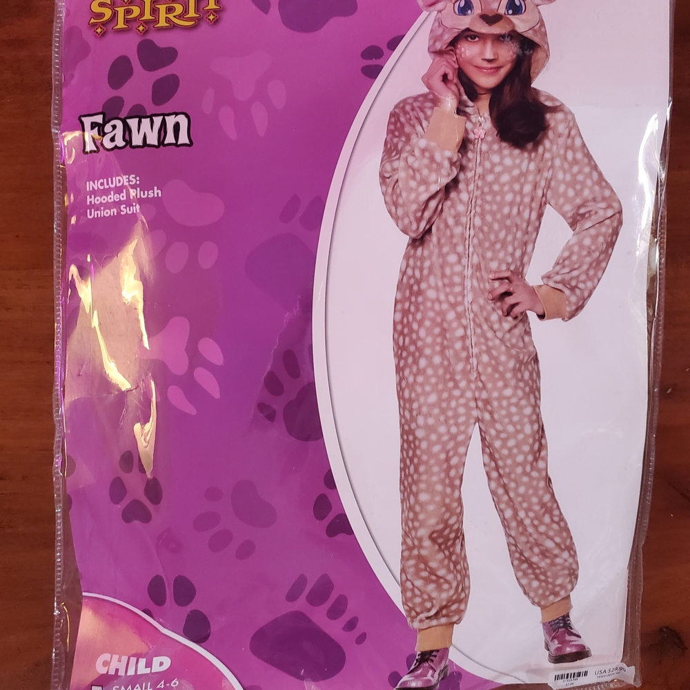 Spirit Fawn Hooded Kids Costume - Tan